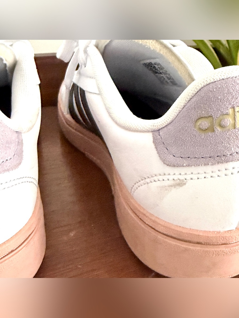 Adidas Women's Size 9 Grand Court Alpha White Blush Lilac Shoes Sneakers - Picture 7 of 9
